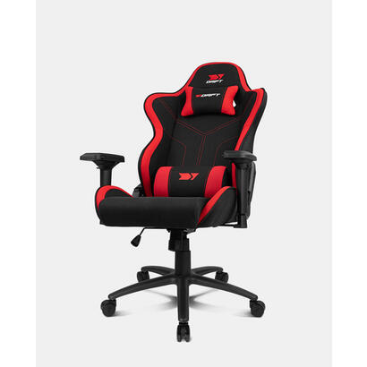 silla-gaming-drift-dr110br-tejido-negro-rojo