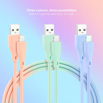 nanocable-pack-de-3-cables-usb-a-macho-a-lightning-macho-longitud-1m-colores-pastel-rosa-verde-y-azul