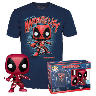 set-figura-pop-tee-marvel-deadpool-talla-s