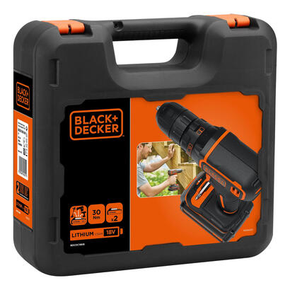 blackdecker-taladro-atornillador-18v-par-maximo-30nm-portabrocas-10mm-2-bateria-litio-15ah-luz-led-incluye-cargador-400ma-y-male