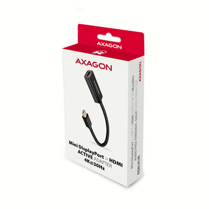 axagon-rvdm-hi14n-mini-displayport-zu-hdmi-adaptador-4k30-hz-15-cm-lang-negro