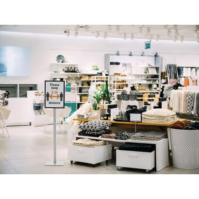 durable-501357-senal-de-informacion-carta-gris-metal-plastico-1-piezas