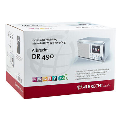 albrecht-dr-490-blanco-radio-digital-internet-dab-fm-con-pantalla-a-color