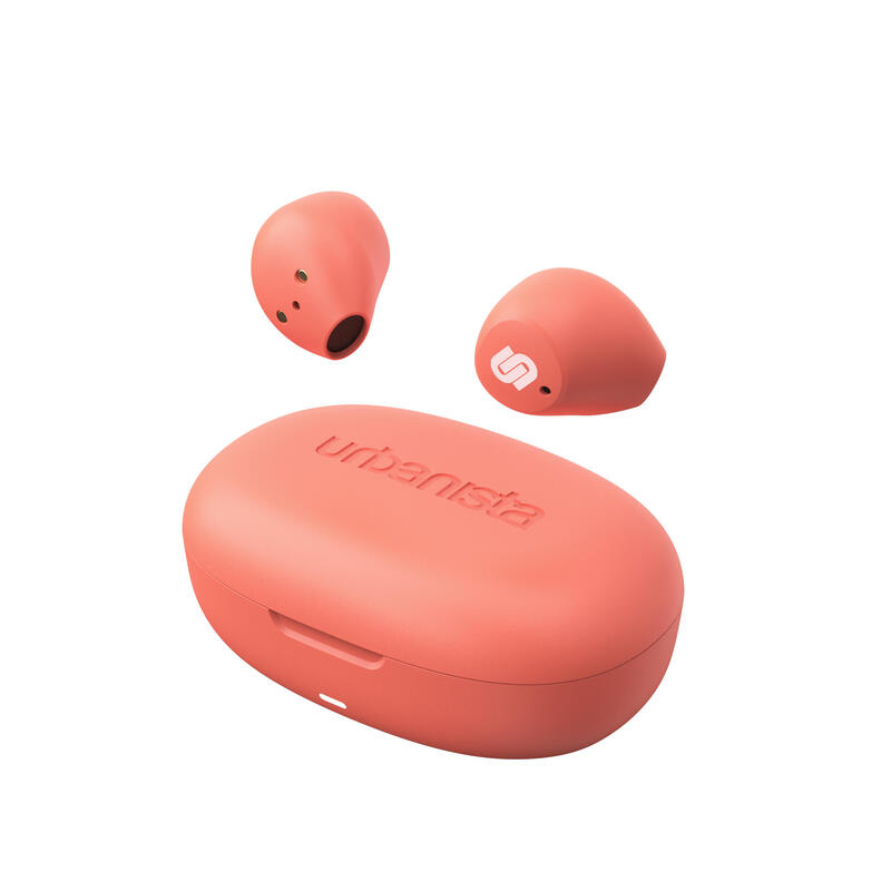 auriculares-urbanista-true-wireless-inalambricos-lisbon-coral-peach-naranja-coral