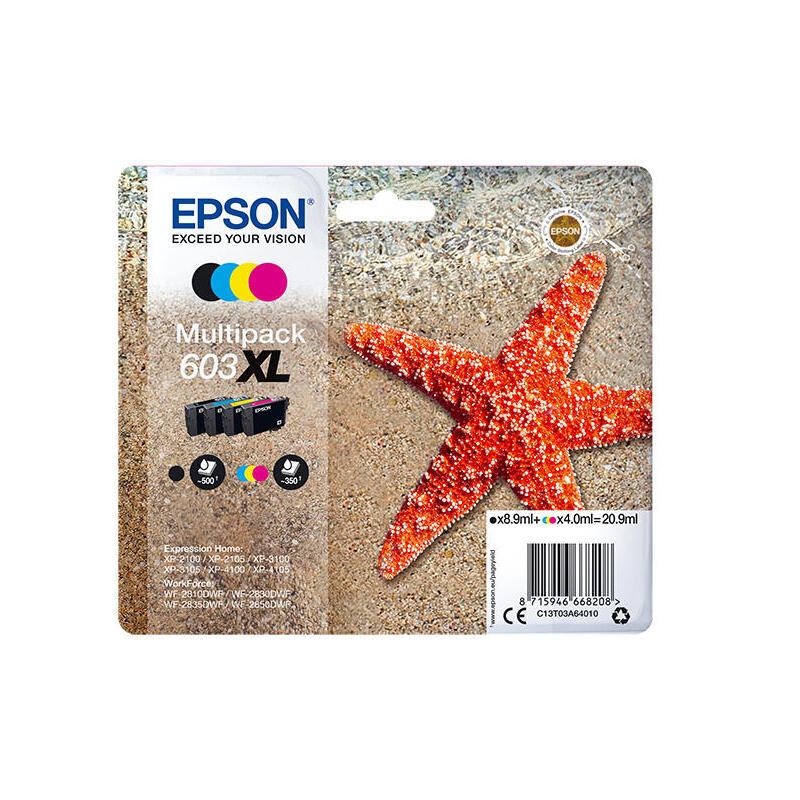 epson-cartucho-603xl-multipack-negrocianmagentaamarillo-estrella-de-mar