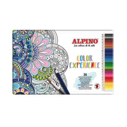 alpino-estuche-metalico-36-lapices-de-colores-experience-acuarelables-177mm-csurtidos