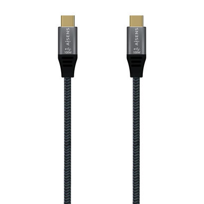 aisens-cable-usb-32-gen2x2-aluminio-20gbps-8k30hz-5a-100w-e-mark-tipo-usb-cm-usb-cm-060m-gris