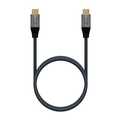 aisens-cable-usb-32-gen2x2-aluminio-20gbps-8k30hz-5a-100w-e-mark-tipo-usb-cm-usb-cm-060m-gris