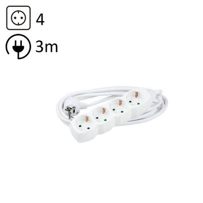 technik-regleta-de-corriente-4-enchufes-30m-16a-blanco