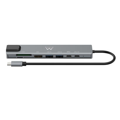 ewent-usb-c-hdmi-8-in-1-hub-ethernet-hdmi-4k-usb-c-pdusb-c-usb-a-lan1-lector-de-tarjetas-aluminio