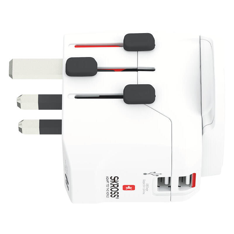 skross-pro-light-usb-2xa-world-adaptador-de-enchufe-electrico-universal-blanco skross-pro-light-usb-2xa-world-adaptador-de-enchufe-electrico-universal-blanco
