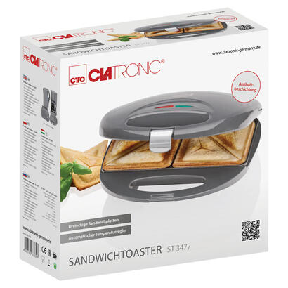 clatronic-st-3477-sandwichera-750-w-gris