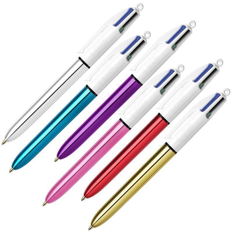 pack-de-12-unidades-bic-4-colours-shine-boligrafo-de-bola-retractil-punta-media-de-10-mm-tinta-con-base-de-aceite-diseno-metaliz