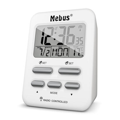 mebus-25800-despertador-reloj-despertador-digital-blanco