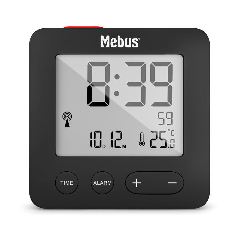 mebus-25801-wekker-reloj-despertador-digital-negro