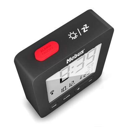 mebus-25801-wekker-reloj-despertador-digital-negro