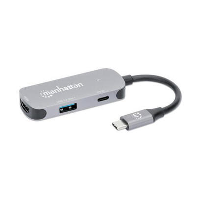 manhattan-adaptador-usb-c-a-hdmi-3-in-1-docking-con-pd