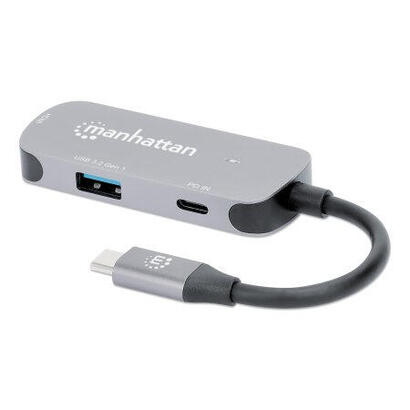 manhattan-adaptador-usb-c-a-hdmi-3-in-1-docking-con-pd