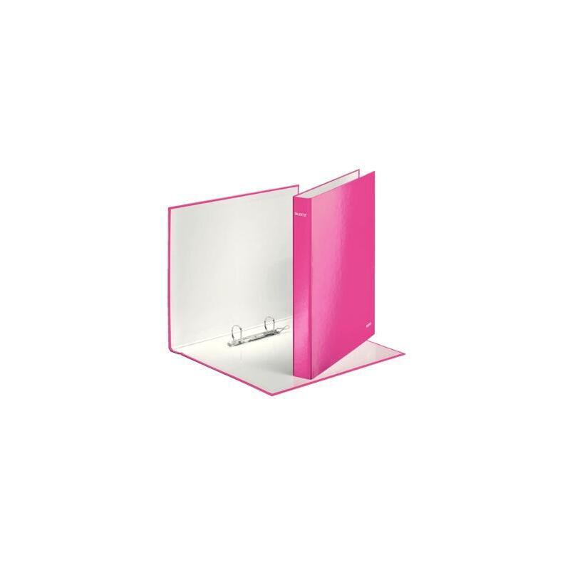 leitz-carpeta-wow-anillas-mixtas-2x25-mm-a4-carton-forrado-plastificado-fucsia