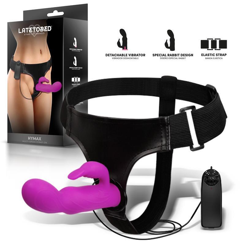 hymax-arnes-con-dildo-vibrador-con-conejito-y-control-remoto hymax-arnes-con-dildo-vibrador-con-conejito-y-control-remoto