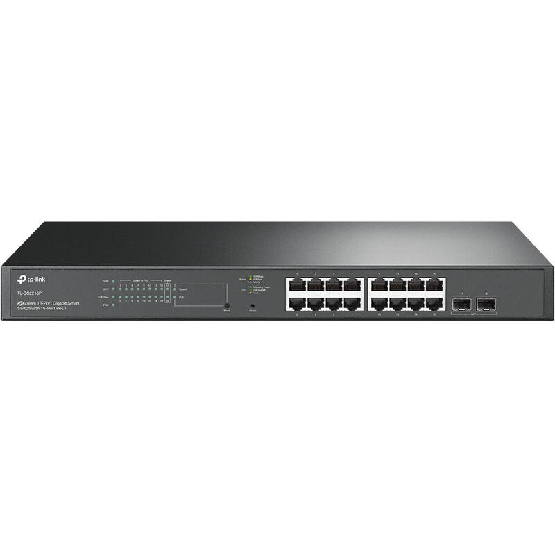 tp-link-tl-sg2218p-switch-l2l2-gigabit-ethernet-101001000-energia-sobre-ethernet-poe-1u-negro tp-link-tl-sg2218p-switch-l2l2-gigabit-ethernet-101001000-energia-sobre-ethernet-poe-1u-negro