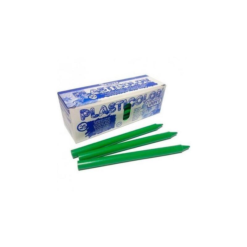 jovi-ceras-plasticas-crayons-student-caja-de-25-ceras-verde-claro