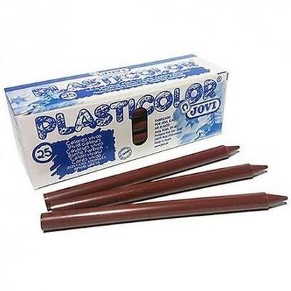 jovi-ceras-plasticas-crayons-student-caja-de-25-marron-oscuro