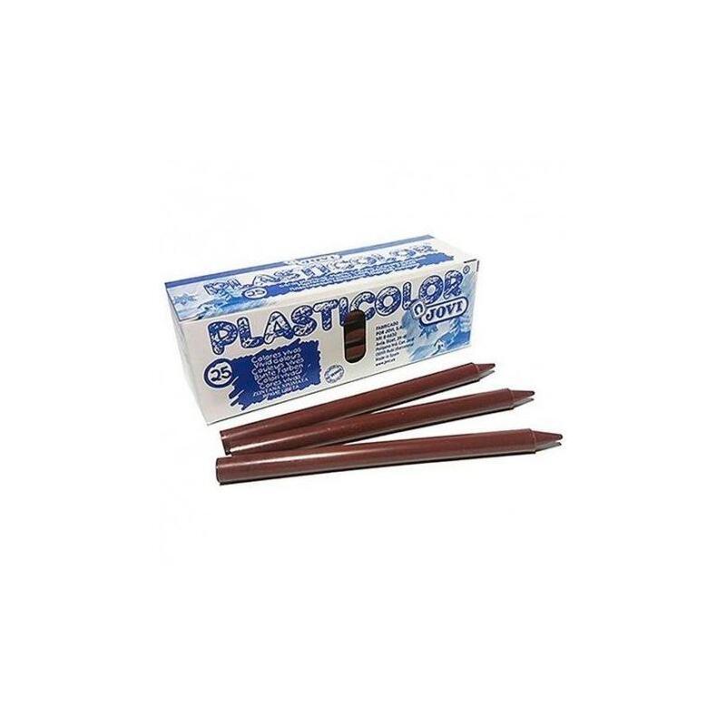 jovi-ceras-plasticas-crayons-student-caja-de-25-marron-oscuro