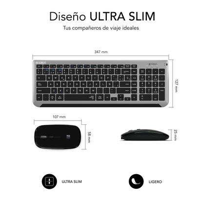 teclado-y-raton-inalambrico-subblim-combo-dual-prestige-extendido-gris-y-negro-espanol