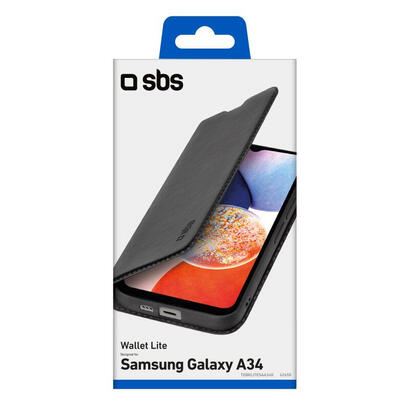 sbs-tebklitesaa34k-funda-para-galaxy-a34-66-folio-negro