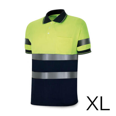 polo-alta-visibilidad-bicolor-manga-corta-tejido-poliester-160g-transpirable-talla-xl-1288pavxmcyfaxl-marca