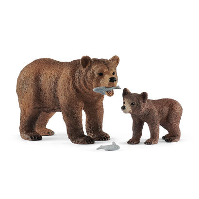 schleich-vida-salvaje-grizzly-bear-mother-with-cub