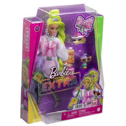 mattel-muneca-barbie-extra-pelo-verde-neon-hdj44