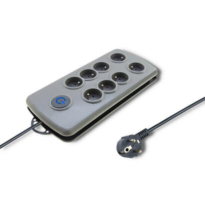 qoltec-50162-limitador-de-tension-gris-8-salidas-ac-230-v-25-m