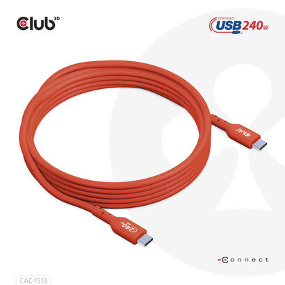 club3d-cable-certificado-usb2-tipo-c-bidireccional-usb-if-datos-480-mb-pd-240-w-48-v5-a-epr-mm-3-m984-pies