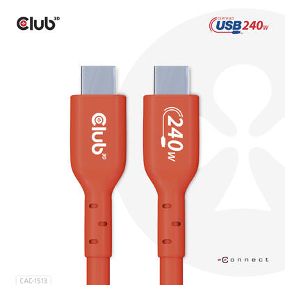 club3d-cable-certificado-usb2-tipo-c-bidireccional-usb-if-datos-480-mb-pd-240-w-48-v5-a-epr-mm-3-m984-pies