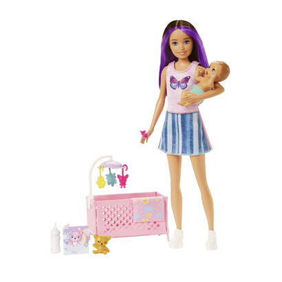 muneca-mattel-barbie-skipper-babysitters-inc-skipper-bebe-dormida-hjy33