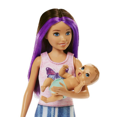 muneca-mattel-barbie-skipper-babysitters-inc-skipper-bebe-dormida-hjy33