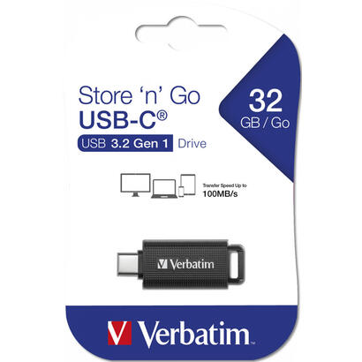 verbatim-pendrive-store-n-go-128gb-retractil-usb-c-32-negro