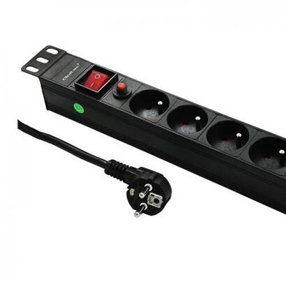 qoltec-53995-surge-protector-qoltec-for-rack-19-16a-1u-pdu-6xschuko-2m