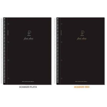 pacsa-cuaderno-serie-first-class-a4-microperforado-120h-tapa-negra-relieve-oroplata-surtidos-4u-