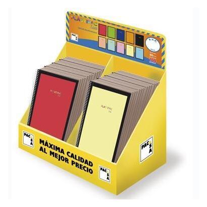 pacsa-cuaderno-plastipac-serie-lux-80h-folio-tapa-pp-colores-vivospastel-expositor-de-40-surtidos