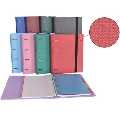 senfort-carpeta-ringbook-4-anillas-30mm-120h-a4-cseparadores-forrado-cotton-csurtidos