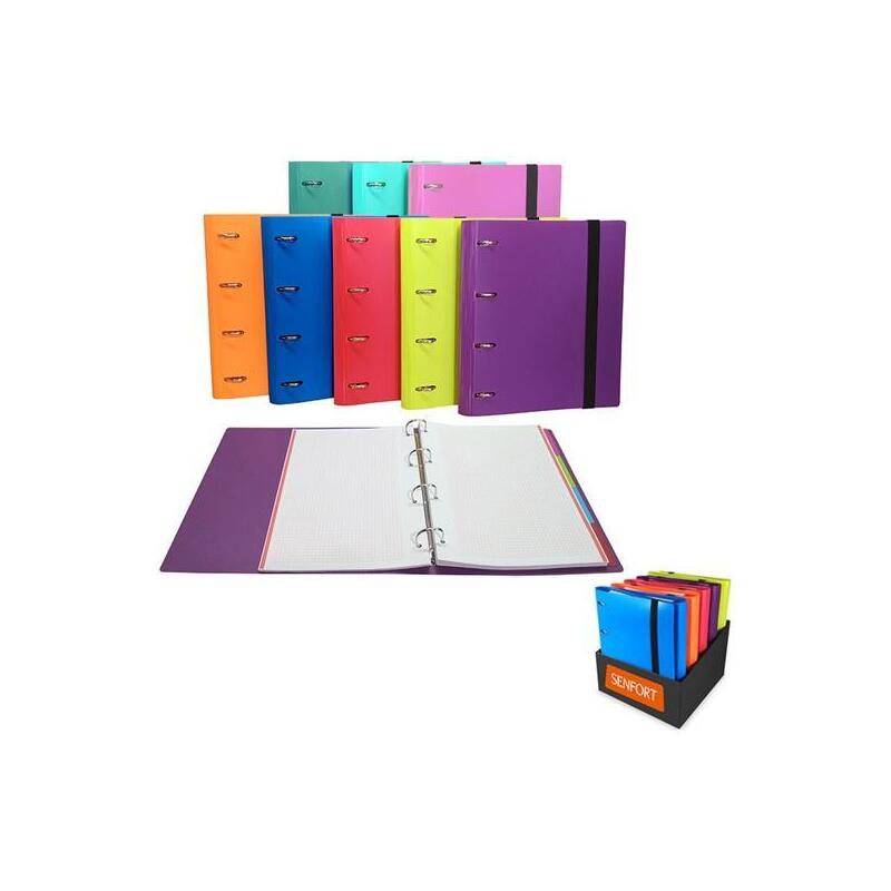 senfort-carpeta-ringbook-4-anillas-30mm-crecambio-120h-a4-cseparadores-csurtidos