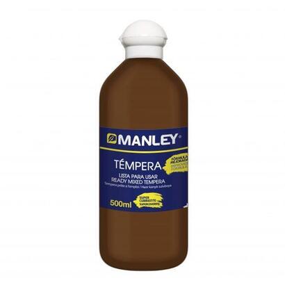 manley-tempera-preparada-botella-de-500ml-marron-tierra-siena-tostada