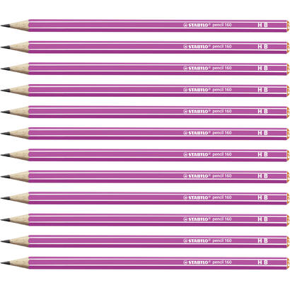 stabilo-lapiz-grafito-pencil-160-hb-rosa-12u-