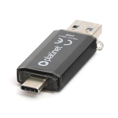 pendrive-platinet-usb-30-2en1-usbtype-c-32gb-negro