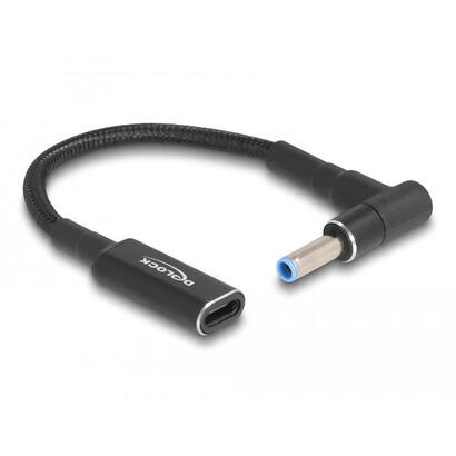 delock-60031-cable-de-carga-portatil-usb-type-c-hembra-a-hp-45-x-30-mm-macho-en-angulo-de-90-15-cm