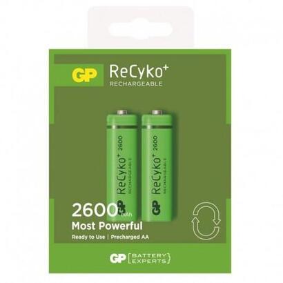 gp-recyko-pack-de-2-pilas-recargables-2600mah-aa-12v-precargadas-ciclo-de-vida-hasta-1000-veces