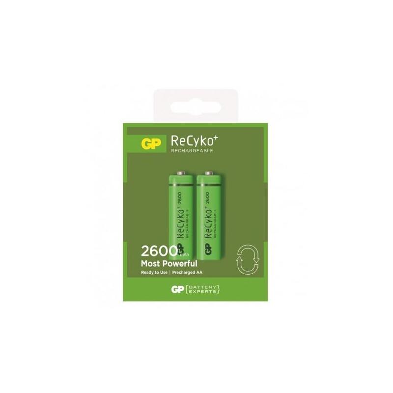 gp-recyko-pack-de-2-pilas-recargables-2600mah-aa-12v-precargadas-ciclo-de-vida-hasta-1000-veces
